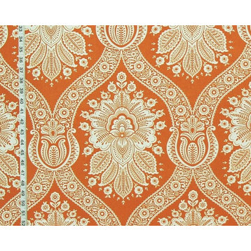 Wallpaper Fabric Floral Modern Colonial Toile, Orange, Standard Cut