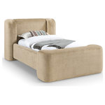 Meridian Furniture - Modena Upholstered Bed, Beige, Twin - Indulge in the allure of the Beige Chenille Fabric Modena Twin Bed by Meridian Furniture. Its captivating design and luxurious Beige Chenille Fabric elevate any space with effortless elegance. Crafted with precision and durability in mind, this stunning piece becomes the focal point of gatherings, fostering moments of connection and warmth. Embrace sophistication and style with the Modena Twin Bed, a testament to exquisite taste and timeless beauty.