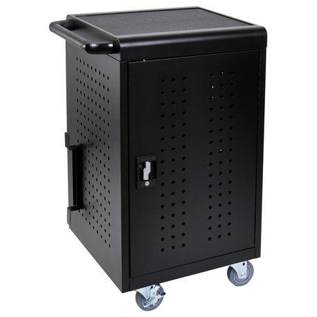 Luxor Black 30 Computer Tablet Charging Cart