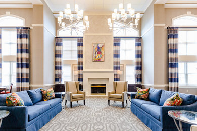 Family room - transitional family room idea in Other