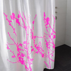 Kontext&uuml;r Blossom Shower Curtain in Vivid Pink - Shower Curtains
