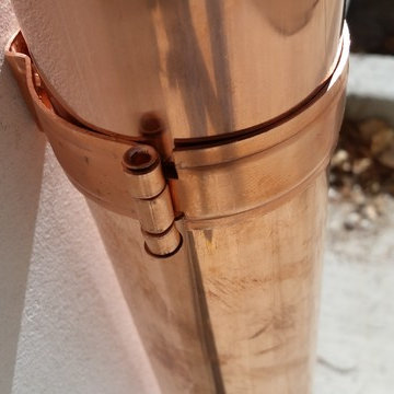 5 inch Half Round (Seamless) Copper With Circles and Shanks, Agoura Hills