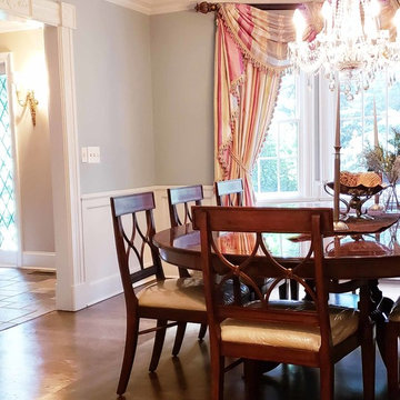 Custom American Made Mahogany Dining Table in Tudor Home, North Jersey