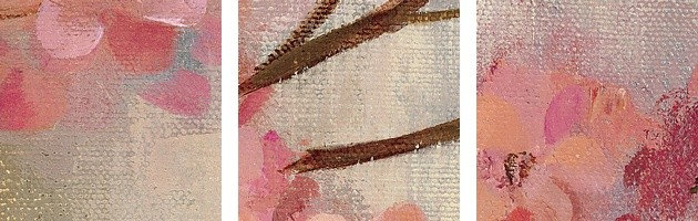 "Cherry Blossom I" Canvas Art, 16"x16"x1.25"