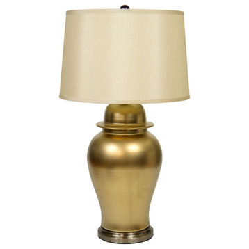 28.5" Golden Temple Jar Lamp