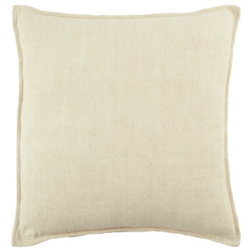 Jaipur Living Blanche Solid Cream Down Pillow 22"