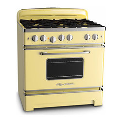 Big Chill 36" Retro Stove- Buttercup Yellow - Gas Ranges And Electric Ranges
