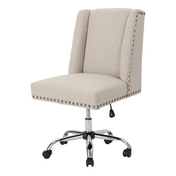 castillo beige channel stitch office chair