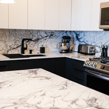 Contemporary Condo Kitchen and Bathrooms