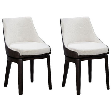 Boraam Orleans Swivel Low Back Side Chairs - Set of 2