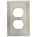 Cosmas - Cosmas 25026-SN Satin Nickel Single Duplex Outlet Wall Plate - Finish: Satin Nickel