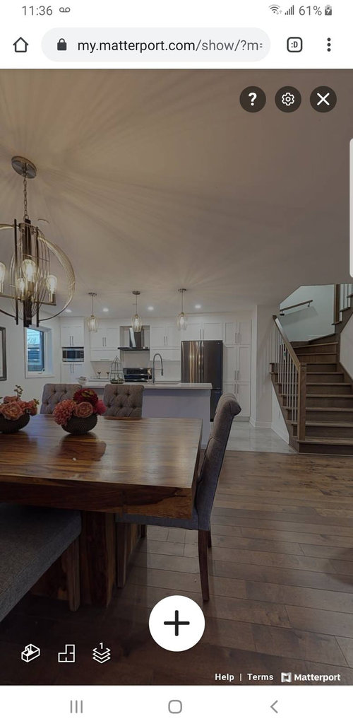 Dining chair leg colour with a white table