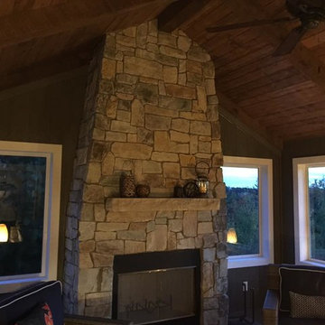 Floor-to-Ceiling Fireplace