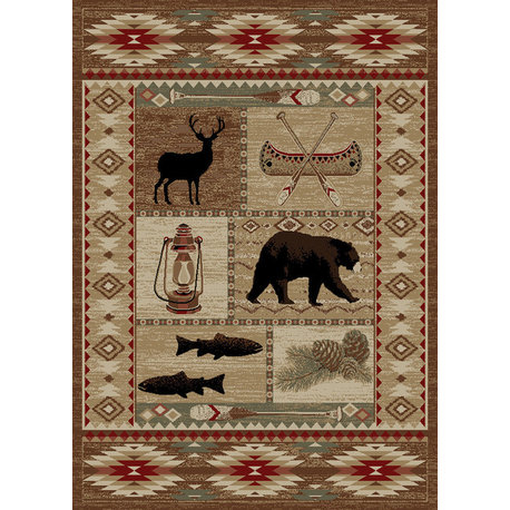 River Camp Rug, 5'3"x7'3"