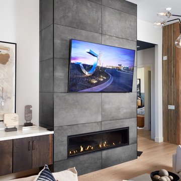 Icon large Format Porcelain Tile Fireplace