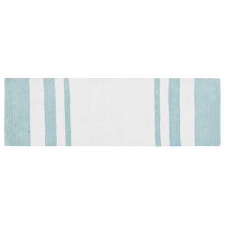 Madison Park Spa Cotton Reversible Bath Rug, Aqua