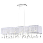 CWI Lighting - Water Drop 17 Light Drum Shade Chandelier With Chrome Finish - Grace and elegance define this Water Drop 17 Light Chandelier. This oversized light fixture is styled with a 48 inch rectangular shade in black, white or silver. Underneath are crystal teardrops dangling with finesse. Soft, warm light is diffused by 17 bulbs. Switch up to this lighting option and impress your guests with the improved aesthetics of your space. Feel confident with your purchase and rest assured. This fixture comes with a one year warranty against manufacturers defects to give you peace of mind that your product will be in perfect condition.