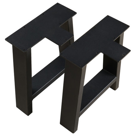 Pai Type Heavy Duty Table Leg 2 Pcs, Black, 16''