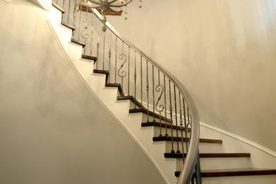 This is an example of a traditional staircase in Houston.