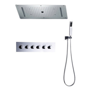 Sita Platinum Led Shower Set With Diverter Mixed And Led Spout Contemporary Tub And Shower Faucet Sets By Bathselect
