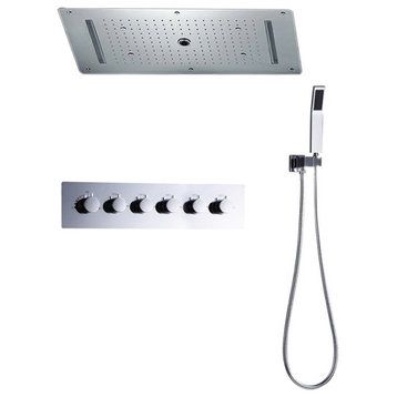 Livorno Multi Function ceiling Mount LED Shower Set With Hand Held Shower