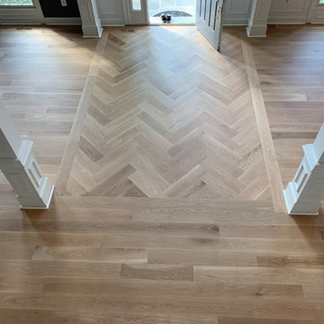 6" Wide White oak Herringbone