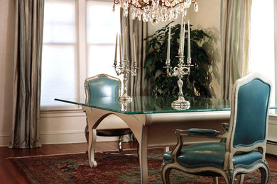 Elegant dining room photo in New York