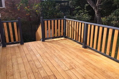 Treated Pine Deck with a Timber Handrail