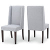 GDF Studio Cline Contemporary Fabric Wingback Dining Chair, Set of 2