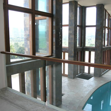 Glass Railing in Pool Room