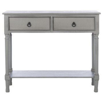 Haines 2Drw Console Table Distressed/Grey Safavieh