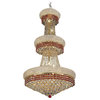 Chandelier Moroccan Style With Red Crystal