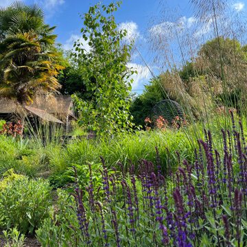 Beautiful paving and planting scheme