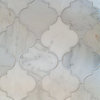 Oriental White / Asian Statuary Marble Polished Lantern Arabesque Mosaic Tile
