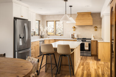 Example of a trendy kitchen design in Denver