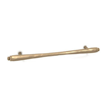 Pull 9" cc, Wrought Contemporary Bronze and Stainless Steel Cabinet Bar Pull