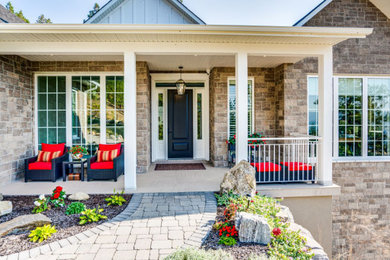 Inspiration for a craftsman porch remodel in Other