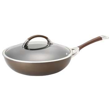 Symmetry Chocolate Hard-Anodized Nonstick 12" Covered Essential Pan