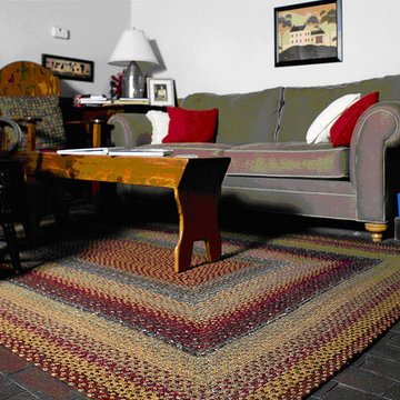 Homespice Four In Nine Patch Cotton Braided Rugs
