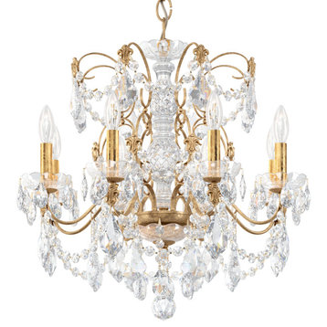 Century 8 Light Chandelier French Gold Clear Heritage Crystal