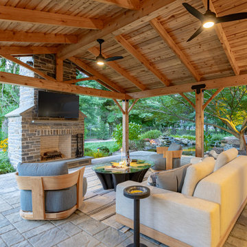 Haddonfield #7 - Rustic Pavilion with Fireplace