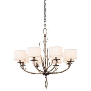 Denali 32"x30" 8-Light Transitional Chandelier by Kalco