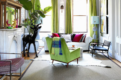 Inspiration for an eclectic living room remodel in New York