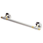 Secret Bath - Secret Bath, Chrome And Gold Towel Bar, Filigrana Collection, 24" - Collection designed by Estudi Blanc. Barcelona. Spain. A perfect chrome and gold combination to give a touch of elegance with classic inspiration but contemporary.