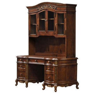 Jasper Tall Drop Front Solid Wood Home Office Secretary Desk With