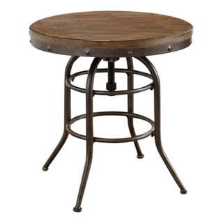 Ashley Round End Table Vennilux - Industrial - Side Tables And End Tables -  by ZFurniture