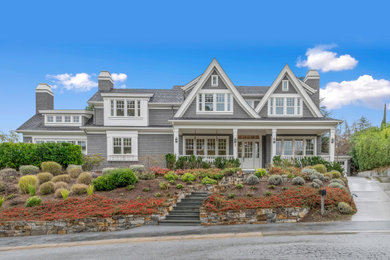 Inspiration for a transitional exterior home remodel in San Francisco
