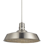 Cal - Cal UP-1112-6-BS Danberry - One Light Pendant - 72" cord Durable metal finish Includes matching canopy Assembly Required: TRUE Cord Length: 72.00Warranty: 1 yearBrushed Steel  Finish