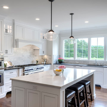 White Kitchen with Wall of Windows
