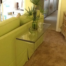 Waterfall style Lucite console tables - Console Tables